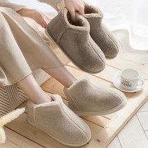 남자 여자 패딩 슬립온 신발 방한화 겨울 슬리퍼 새로운 플러시 실내 바닥 브랜드 야외 짧은 부츠 미끄럼 방지 스노우