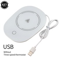 핫탑 최신 USB EU 플러그 컵 워머 절연 온도 조절기 코스터 홈 오피스 데일리 음료 커피 우유 난방 패드 1 개, 01 USB