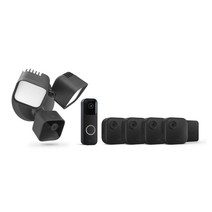 Blink Outdoor 44세대 카메라 유선 투광 조명 비디오 초인종 u2013 HD 라이브 뷰 동작 감지 양방향 통화 내후성 몇 분 만에 설정 Alexa와 작동