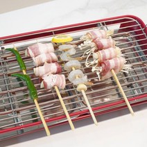 리쿡 꼬치&삼겹살 전기그릴 멀티 캠핑 고기불판, 레드
