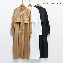 코인코즈 레이어드 핀턱 리본 셔츠 롱 원피스 (IY1WOC090)