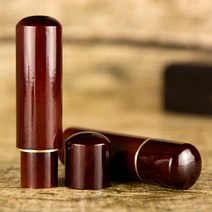 인감 적색 민자 옻칠 뚜껑 재물 대추목 이름 개인 커플 육각 만들기 도장