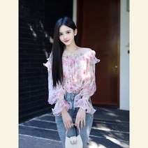 여성 봄 긴팔 블라우스 2023 유행하는 스타일 프렌치 시크하고 예쁜 셔츠에 디자인
