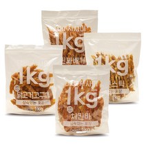 테비사사미 강아지간식 1kg 대용량 수제애견간식, 오리스틱, 1개