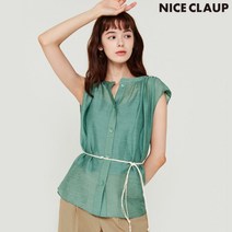 [나이스크랍] 나이스클랍 셔링 슬리브리스 블라우스 N212MWB638