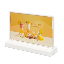 세이크린 아크릴꽂이 명함쇼케이스 메뉴판 탁상용 양면 단면, 1개, 02-1.CNM6268W_100 X 200 T형 화이트
