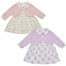 밍크뮤4 3311240001 02 (PK LV)플라워가디건SET원피스 2종선물세트 쌍둥이아가선물 백일돌선물