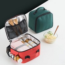다이어트 도시락가방 아이스박스 락앤락 보온 보냉백, 클래식스퀘어-레드