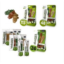 Whimzees 강아지껌 치석제거껌 덴탈껌 플로우랩 밸류백, 1팩, 2.칫솔S24p