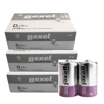 벡셀 망간 D형 건전지 R20 24알/1box 벌크형, 72개, 혼합색상, 24개