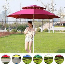 특대형 대형 2층 이단 파라솔 정원 낚시 야외 비치 그늘막, 특대형(270cm) 파라솔 일반형/레드