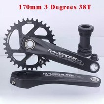 자전거부품 자전거 기어 크랭크 RACEWORK 자전거 GXP Crankset 170mm 산악 좁은 넓은 체인 링 32T 34T 36T, 14 170mm 6 Degrees 38T