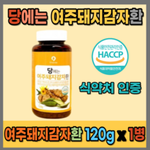 해썹인증 HACCP 여주돼지감자환 식물성 천연 인슐린 먹기편한 환 노니 모링가 명월초 함유, 120g x 1병