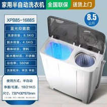 원룸세탁기 1인가구 기숙사 원룸 소형 미니 세탁기 팬더 워시 10 수컷 대용량 반자동 가정용 더블 배럴 더블 실린더 맥동 구식, 8.5kg 증점 블루라이트 항균 모델 방문 평생