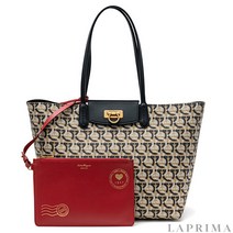 페라가모 [FERRAGAMO] 올 간치니 PU 토트백 21-I012 GANCINI SAND+NERO 726588