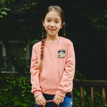 [헤지스키즈by포인터웍스]남여공용 기모 맨투맨티셔츠 선물(ISW31TM04G_OR)초등학생 겨울