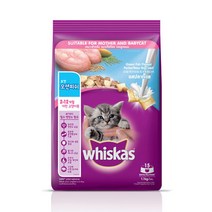 위스카스 주니어 오션피쉬와 우유 고양이 사료, 2.2kg, 1개