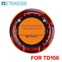 RETEKESS TD156 무선 대기열 페이징 시스템 용 코스터 호출기 1 개 키패드 송신기 및 충전베이스 레스토랑 호출기 없음, 무상으로