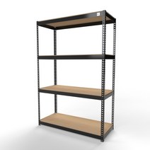 울트라랙 가로120x깊이50x높이180cm 4단 무볼트앵글 조립식앵글 선반 베란다선반 철제선반 가구, 흑색