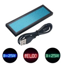 LED간판 영업중 차량용 명찰 이름표 미니전광판 새로운 멀티 컬러 스크롤 메시지 이름, 초록