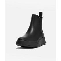 FITFLOP F-모드 여성 부츠 블랙 F-MODE LEATHER FLATFORM CHELSEA BOOTS FH4-090 293986