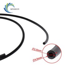 kingroon - 1m ptfe 튜브 e3d v5 v6용 2x4 j-head hotend reprap 압출기 3d 프린터 부품용 1.75mm 필라멘트, 10미터, 검은 색