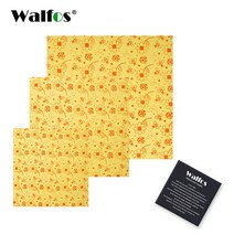 WALFOS 재사용 가능한 실리콘 랩 인감 식품 신선한 유지 랩 뚜껑 커버 스트레치 진공 식품 랩 밀랍 천 주방 도구 식품포장 밀랍 방지, Flower, 하나, 1개
