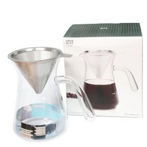 제이엘 커피 드리퍼 여과 기 서버 포트 핸드 드립 600ml 용품 세트 지 하리오 04596-045965ea, jl365mall 본상품선택