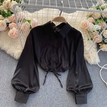 레이스 쉬폰 봄 패션 화려한 블라우스 페미닌 셔츠 40
