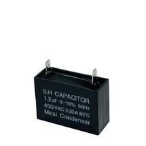 450V 450VAC 1.2uF 국산 미래 콘덴서 CE 특허 선풍기 모터 보일러 송풍기 기동 런닝 캐패시터 사각수지, 1개