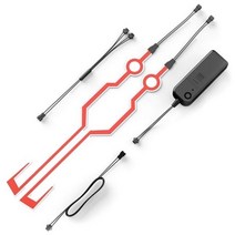 경량안전모 내피 클립 오토바이 헬멧 라이트 스트립 야간 라이딩 시그널 DIY 3 가지 모드 LED 신호등 자전거 모토헬멧용, red