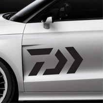 DAIWA 로고 범퍼 흠집가리기 대형 스티커 차량용 첫차, 소형, 블랙