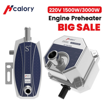 큰 hcalory 220v 주차 히터 3000w 물 탱크 히터 자동차 엔진 예열기 자동차 1.8l-2.5l 배기 1 년 보증, 1500w