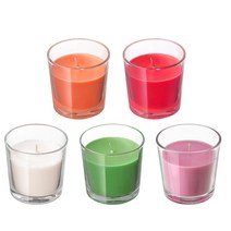 이케아 SINNLIG 신리그 유리컵 향초 7.5cm 방향제 소품 소이캔들 왁스캔들, 그린