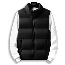 이유까까 남성용 하프넥 지퍼 패딩 베스트 조끼