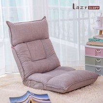 레이지다이어리 라텍스 좌식 소파 등받이 조절가능 패브릭 1인용 의자, 베이지 그레이