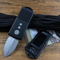호신용 칼 마이크로 OTF 테크 나이프 EX StormTrooper 440C 스틸 항공 알루미늄 핸들 미니 사이즈 야외 캠핑 자기 방어 포켓, 2.A2Double edge