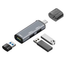 B0KA USB 3.0 Hub 5Gbps High Speed 3 Ports Splitter Simultaneous Use Device for U-disk Hard Drive Pri, 01 Gray