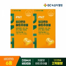 피엔티 GC 녹십자웰빙 PNT 비타민B 하트 츄어블, 2개, 18g