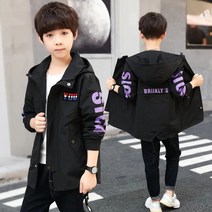 MJLJY 소년 봄 가을 코트 어린이 재킷 유아 후드 윈드 브레이커 포켓 어린이 지퍼 겉옷 아기 옷 2-7 세