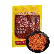 터보마켓 중국식품 금강산뉴티진 소힘줄무침 매콤반찬 소포장(100)