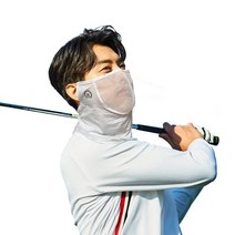 미소스 자외선차단 골프마스크 쿨 넥워머 남녀공용, 화이트