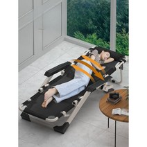 릴렉스체어 리클라이너 1인 간이 접이식 이동식 의자, 통기성+올블랙