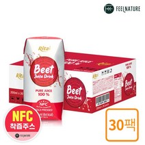 [필네이처] 리타 레드비트즙 NFC 착즙주스 원액 (200mlx30팩) 1개월분, 200ml, 30개