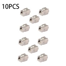 5pcs 네트워크 RJ45 Cat6 Cat7 키스톤 잭 모듈 360 학위 전체 차폐 RJ45 소켓 LSA 공구 무료 종료, 05 10PCS CAT6