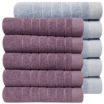 호텔수건 170g 30수 코마사, 10개, 파스텔블루+딥퍼플