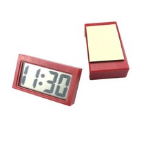 차량용시계 자동차 야광 아날로그 디지털 대시보드 LED 미니 대시 보드 차량 자동 접착 LCD 시간 스틱 액세서리, 1.red