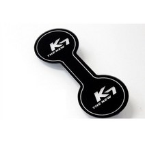 실크인쇄 블랙아크릴 더뉴K7 컵홀더 플레이트, 블루