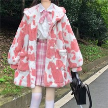 램스울 코트 여제 계 패딩 웰론 여성 가을겨울 학원 무드 디자인감각 홀치기염색 와이드 루즈핏 2700868020