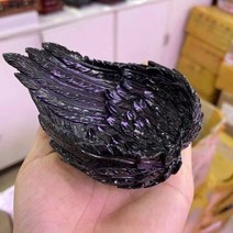 수석 기념품 장식품 공예품 펜던트 천연석 자연석 황수정 황철석 방해석 흑요석 청금석 공작석 전기석 정동석 석영 자수정 홍옥수 크리스탈 광석 미네랄 돌 보석 스톤 셀레나이트, 검은색